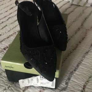 Black beaded shoes